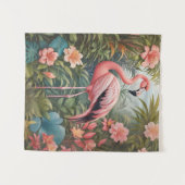 Prachtige tropische roze flamingo vogel wandkleed (Voorkant (horizontaal))