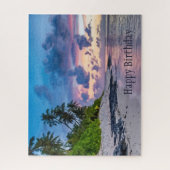 Prachtige tropische strand oceaan vakantie verjaar legpuzzel (Verticaal)