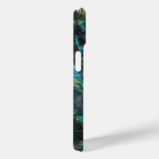 Prachtige tropische strandillustratie Case-Mate iPhone case (Achterkant / Rechts)