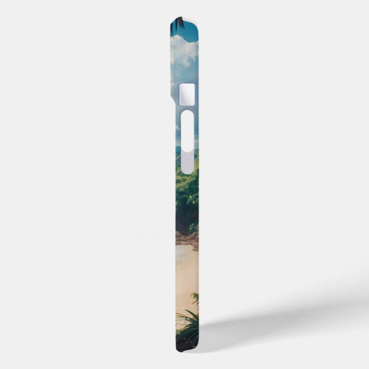 Prachtige tropische strandillustratie Case-Mate iPhone case (Achterkant / Links)