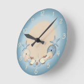 Prachtige tropische themastralen ronde klok (Hoek)