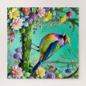 Prachtige tropische vogel legpuzzel (Horizontaal)