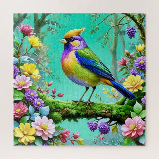 Prachtige tropische vogel legpuzzel (Verticaal)