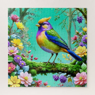 Prachtige tropische vogel puzzel legpuzzel