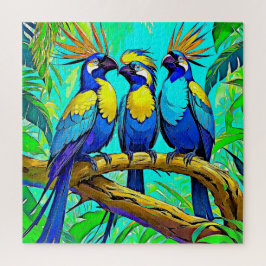 Prachtige tropische vogels in levendig Oerwoud Legpuzzel