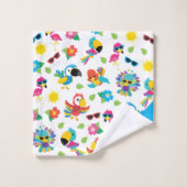 Prachtige Tropische vogels, kleurrijk paradijs Bad Handdoek (Wasdoekje)