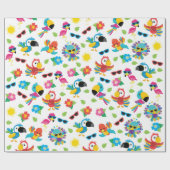 Prachtige Tropische vogels, kleurrijk paradijs Cadeaupapier (Vlak)