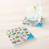 Prachtige Tropische vogels, kleurrijk paradijs Glazen Onderzetter (Schuin)