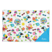 Prachtige Tropische vogels, kleurrijk paradijs Kussensloop (Achterkant)