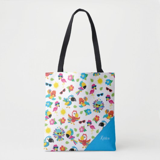 Prachtige Tropische vogels, kleurrijk paradijs Tote Bag (Voorkant)