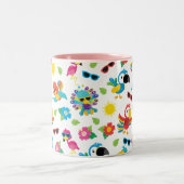 Prachtige Tropische vogels, kleurrijk paradijs Tweekleurige Koffiemok (Center)