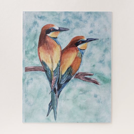 Prachtige tropische vogels legpuzzel (Verticaal)