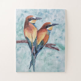 Prachtige tropische vogels legpuzzel