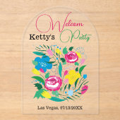 Prachtige tuin. Acryluitnodiging Acryl Uitnodigingen (Voorkant)