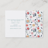 Prachtige tuin bloemen botanisch visitekaartje (Achterkant)