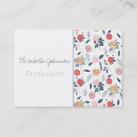 Prachtige tuin bloemen botanisch visitekaartje (Voorkant)