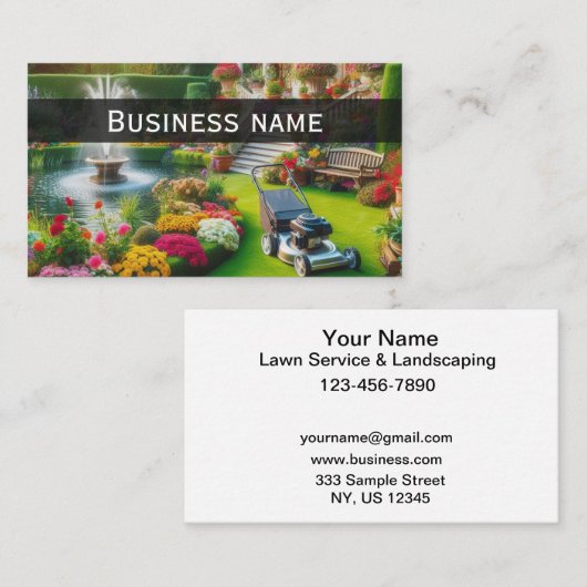 Prachtige tuin gazon zorg Visitekaartje (Voorkant / Achterkant)