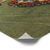 Prachtige tuin in Savannah GA Art Briefkaart Poster (Hoek)