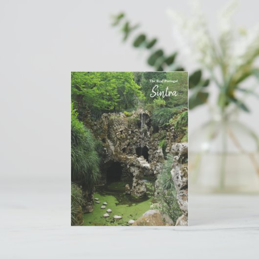 Prachtige tuinen van Quinta da Regaleira Briefkaart (Staand voorkant)