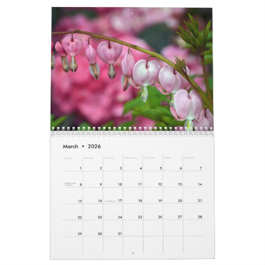 Prachtige tuinkalender kalender (Mar 2026)