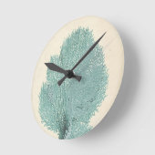 Prachtige Turquoise/Aqua Coral Ronde Klok (Hoek)