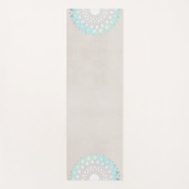 Prachtige Turquoise Blauwe Lotus Mandala Yogamat