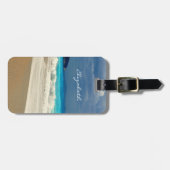 Prachtige Turquoise Blue Zee tropische fotografie Bagagelabel (Voorkant horizontaal)