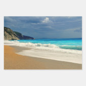 Prachtige Turquoise Blue Zee tropische fotografie Inpakpapier Vel (Voorkant 3)