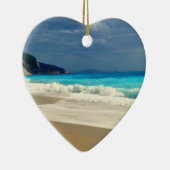 Prachtige Turquoise Blue Zee tropische fotografie Keramisch Ornament (Rechts)