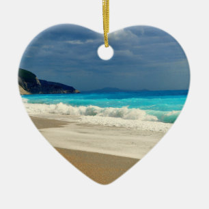 Prachtige Turquoise Blue Zee tropische fotografie Keramisch Ornament