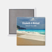 Prachtige Turquoise Blue Zee tropische fotografie Magneet (Voorkant / Achterkant)