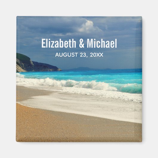 Prachtige Turquoise Blue Zee tropische fotografie Magneet (Voorkant)