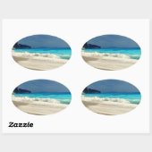 Prachtige Turquoise Blue Zee tropische fotografie Ovale Sticker (Vel)