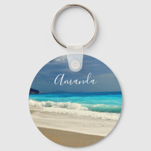 Prachtige Turquoise Blue Zee tropische fotografie Sleutelhanger