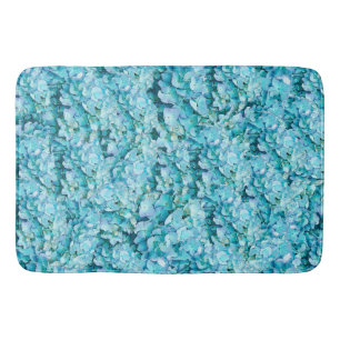Prachtige, turquoise hortensia bloemen badmat