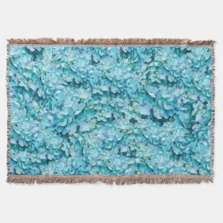 Prachtige, turquoise hortensia bloemen deken