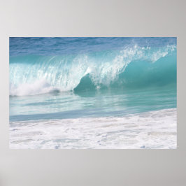 Prachtige Turquoise Wave Poster