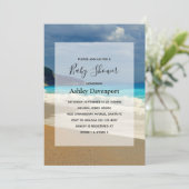 Prachtige Turquoise Zee Tropical Photo Baby shower Kaart (Staand voorkant)