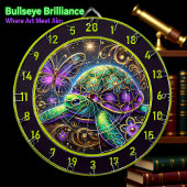 Prachtige Turtle Butterfly Hunting Lodge Art Dartbord