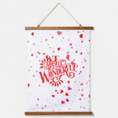 Prachtige typografie hangend wandkleed (Voorkant)