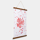 Prachtige typografie hangend wandkleed (Gebogen)