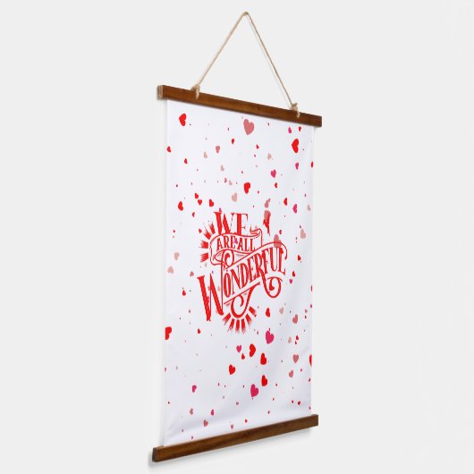 Prachtige typografie hangend wandkleed (Gebogen)