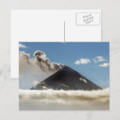 Prachtige uitbarsting Klyuchevskoy Volcano. Ruslan Briefkaart (Voorkant / Achterkant)