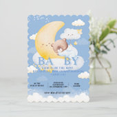 Prachtige uitnodiging tot Baby shower (Staand voorkant)