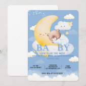 Prachtige uitnodiging tot Baby shower (Voorkant / Achterkant)