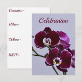 Prachtige uitnodiging tot het uitroepen van Paarse (Voorkant / Achterkant)