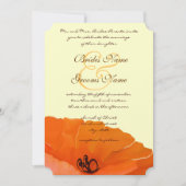 Prachtige uitnodiging tot het uitzenden van papave (Voorkant)