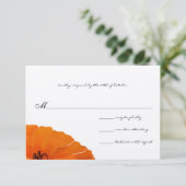 Prachtige uitnodiging tot het uitzenden van papave (Staand voorkant)