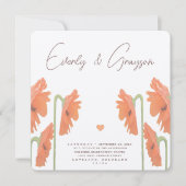 Prachtige uitnodiging tot het uitzenden van papave (Voorkant)