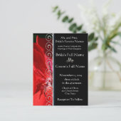 Prachtige uitnodiging tot het uitzenden van rode r (Staand voorkant)